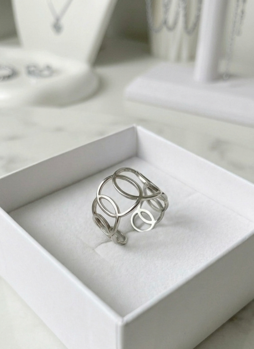 Adjustable Tarnish free Silver Rings