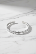 Edged Silver Bangle