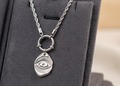 Silver Rope Chain Eye Pendant