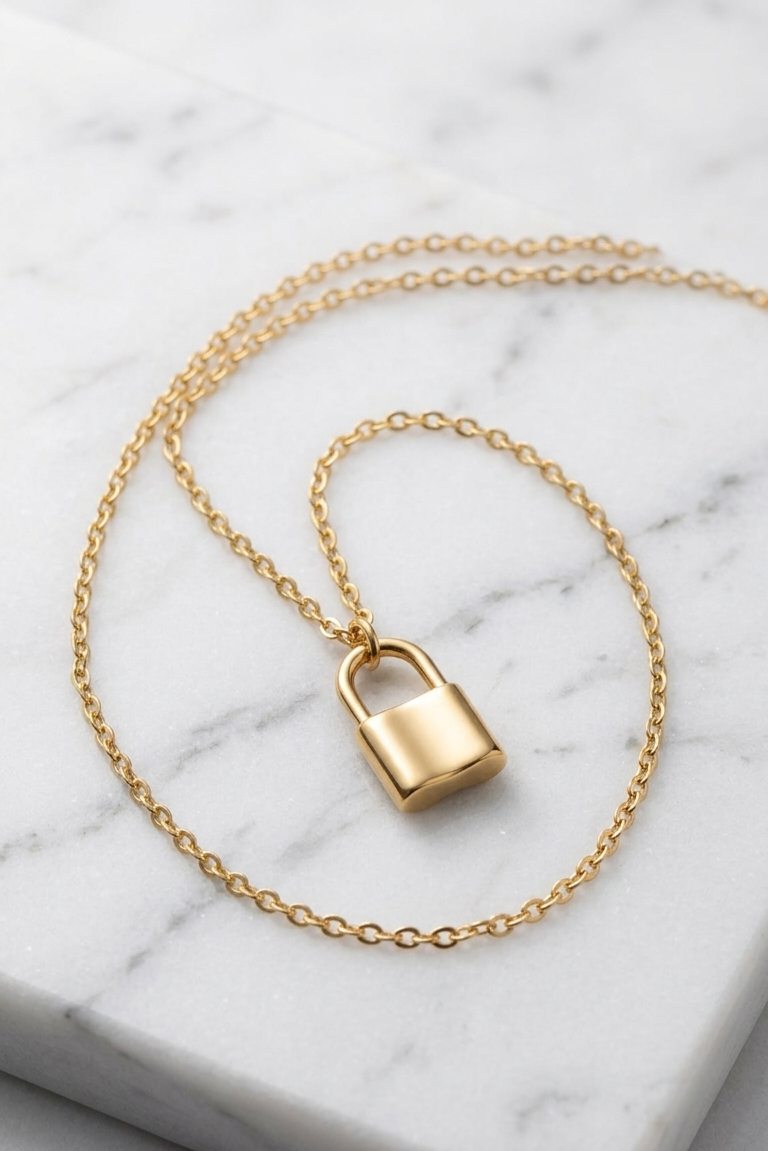 Dainty Padlock Pendant