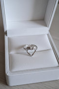 Tiered Hearts Silver Ring