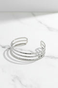 Triple Layered Silver Bangle
