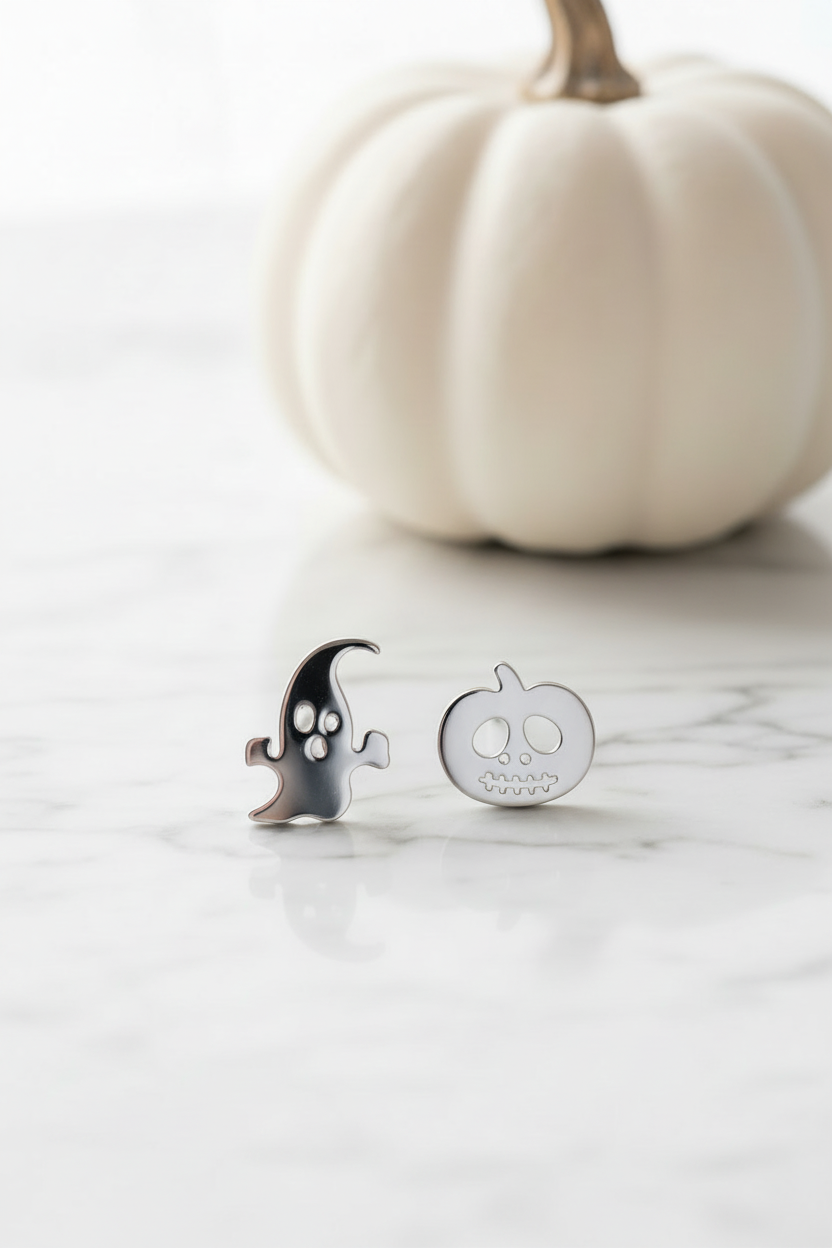 Sterling Silver Halloween Earring Studs