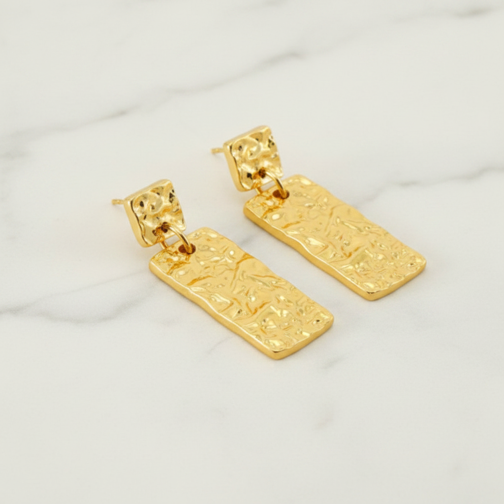 Hammered Gold Earrings
