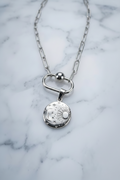 Silver Sun, Moon and Stars Pendant