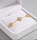Gold Clover Cubic Zirconia Bracelet