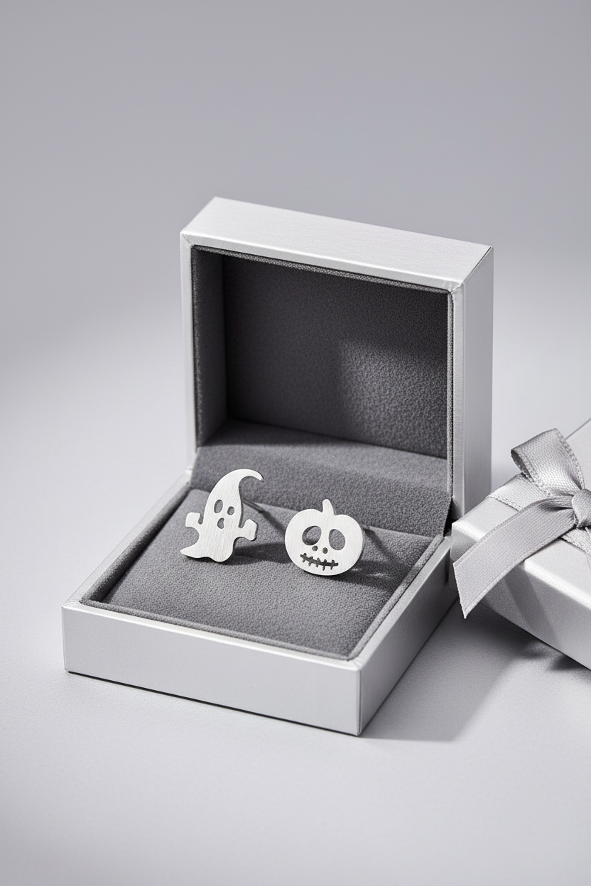 Sterling Silver Halloween Earring Studs