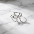 Silver Bow Adjustable Ring
