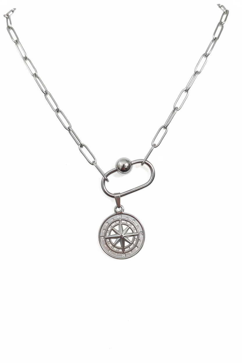 Silvler Compass Star Pendant