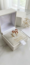 Red Bow Adjustable Ring