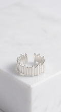 Silver Adjustable Ridge Ring