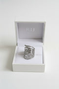 Geometric Silver Adjustable Ring