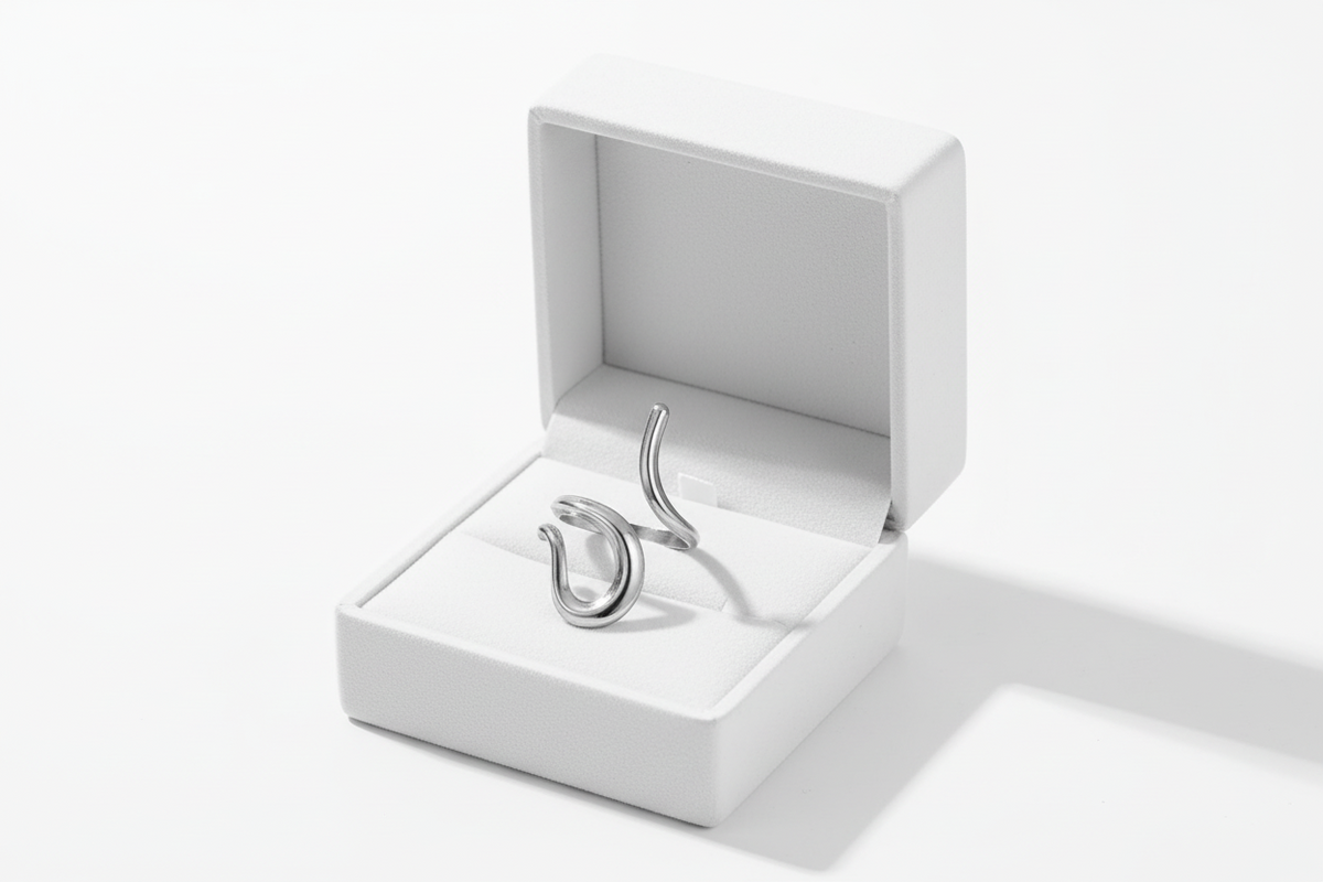 Silver Geometric Ring