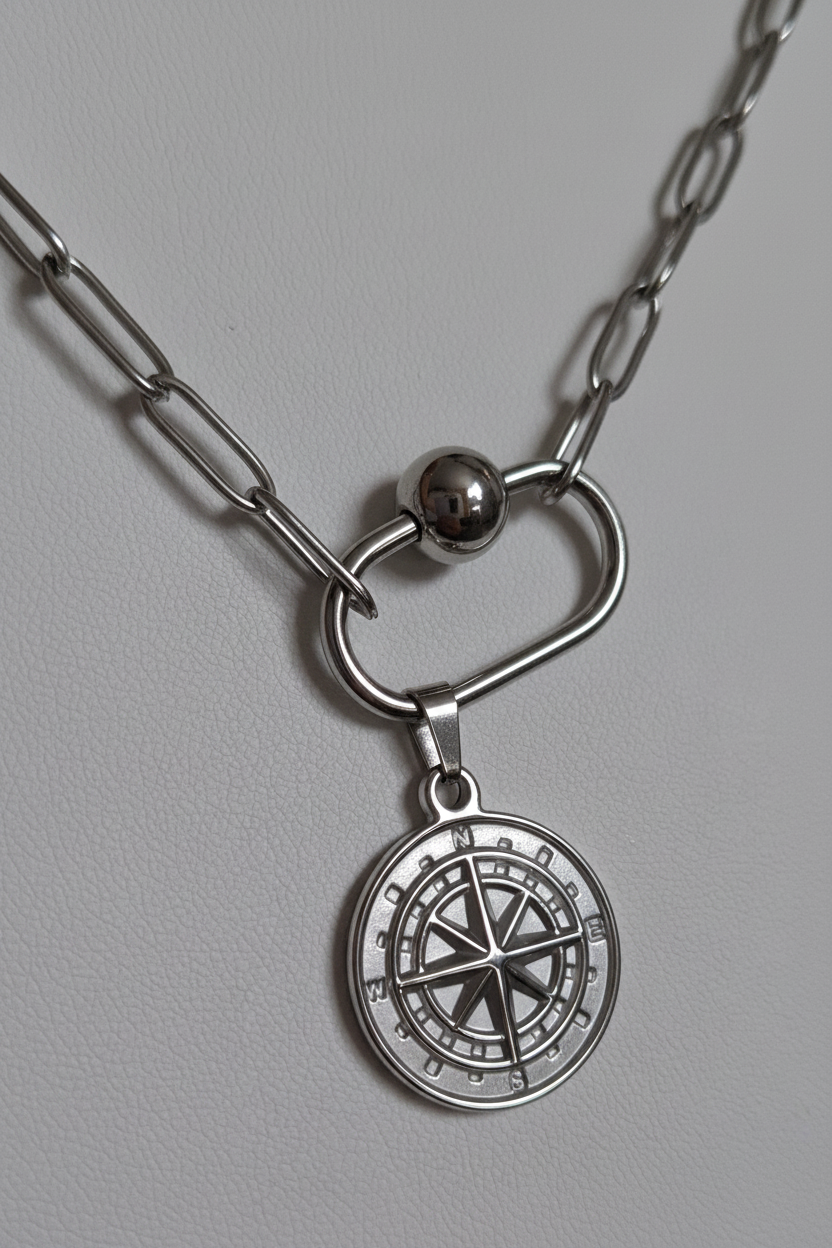 Silvler Compass Star Pendant